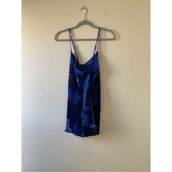 Vintage 80s velour burnout rose print lingerie size small - Picture 3 of 7